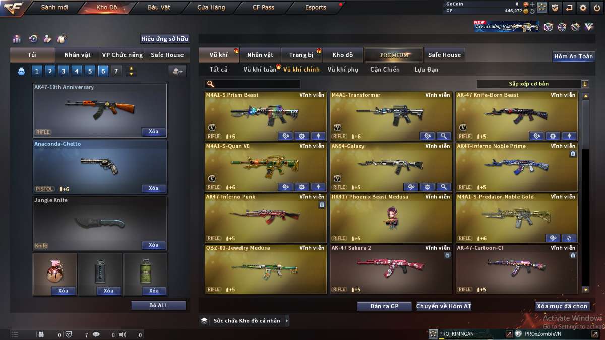 shop acc cf uy tin gia re